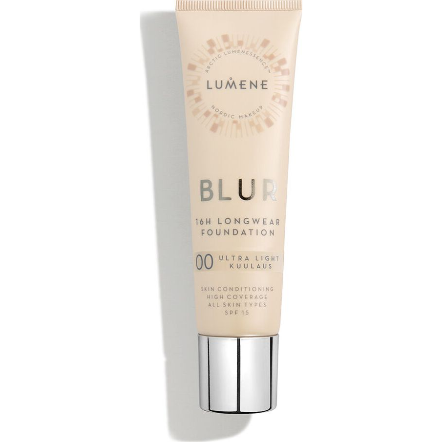 Lumene Blur 16h Longwear Foundation SPF15 Shade 00 Ultra Light / Kuulaus (83460)