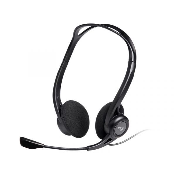 Logitech 960 Slúchadlá s mikrofónom Kábel Pres hlavu Hovor / hudba USB Typ-A Čierna