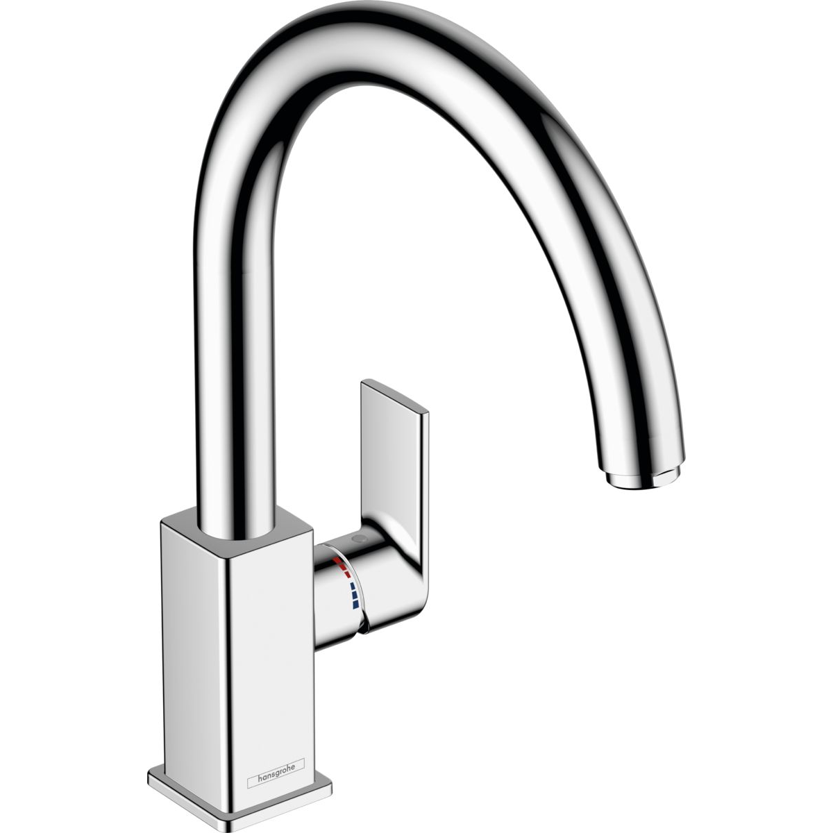 Hansgrohe Vernis Blend M35 Matt Fekete, Egykaros, Álló, Konyhai- Mosógatócsaptelep, ComfortZone 210, Elforgatható Kifolyóval (71871000)