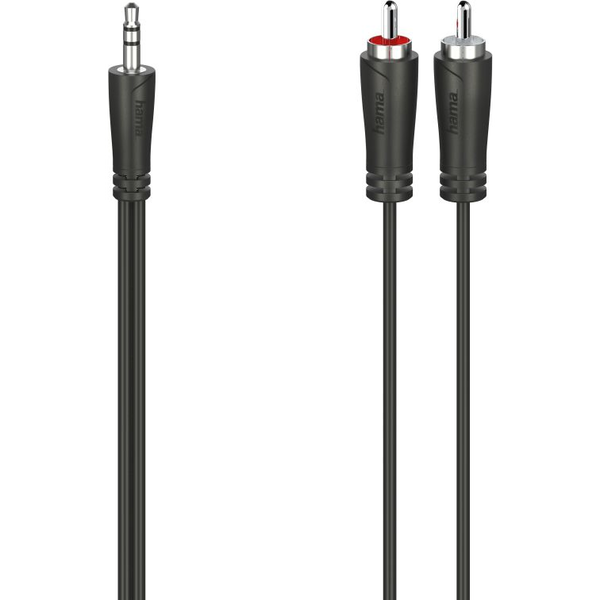 Hama 00200720 lydkabel 1,5 m 3.5mm 2 x RCA Sort