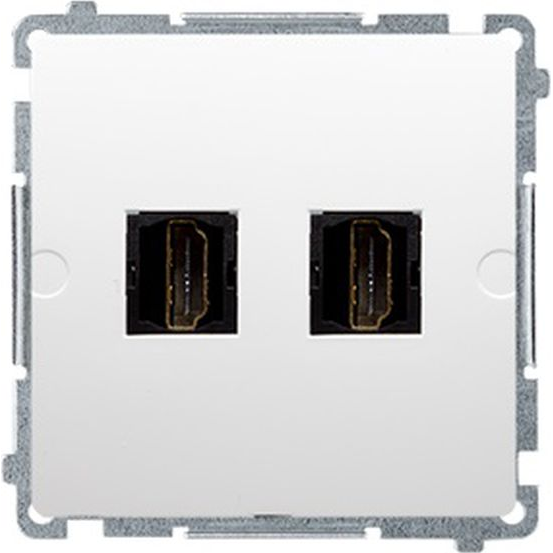 Kontakt-Simon Simon Basic Gniazdo podwójne HDMI białe BMGHDMI2.01/11