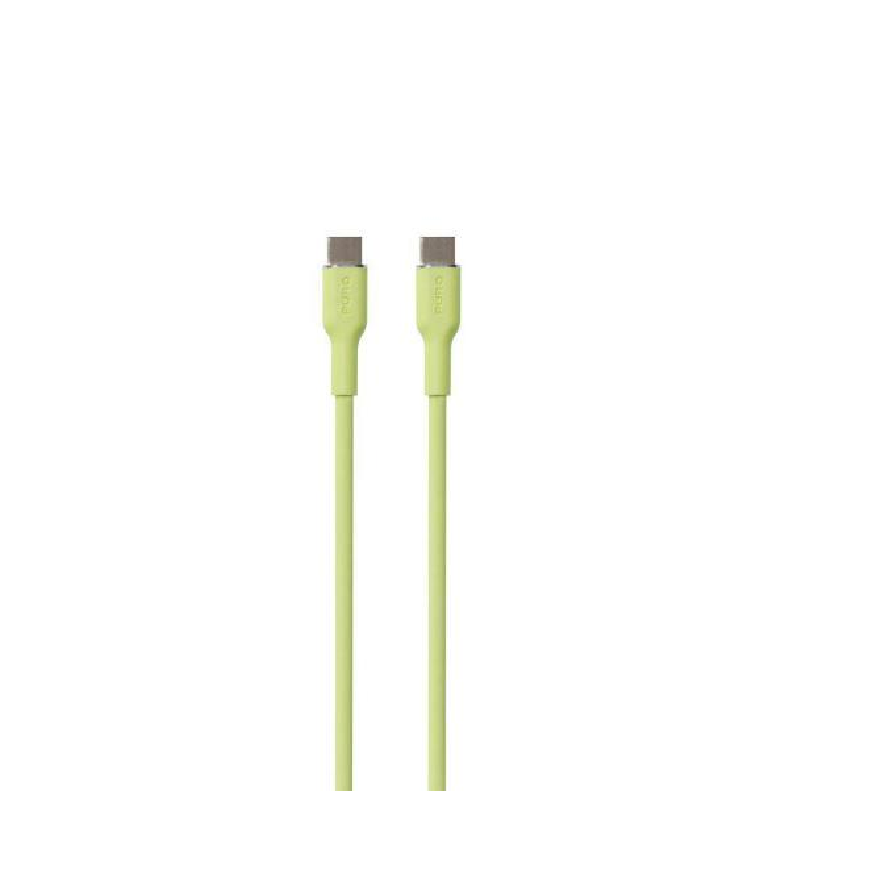 SBS Puro Soft USB-C apa - USB-C apa 2.0 Adat és töltő kábel - Zöld (1.5m) (PUUSBCUSBCICONLGRN)