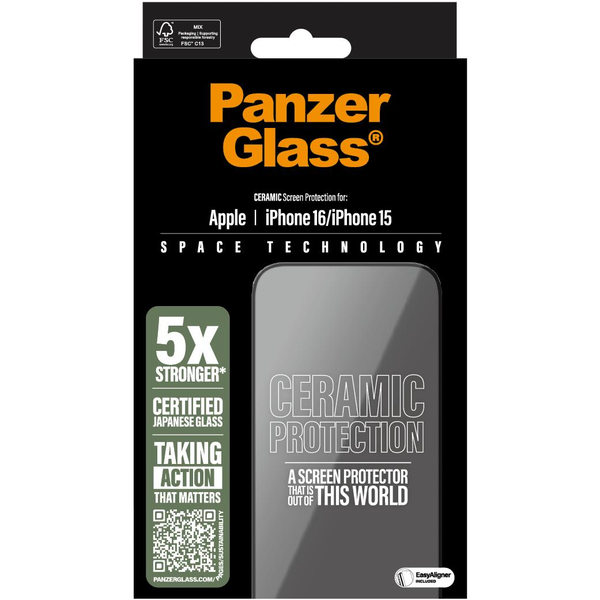 PanzerGlass PG Ceramic Scrn iPhone 16 6.1Inch UWF