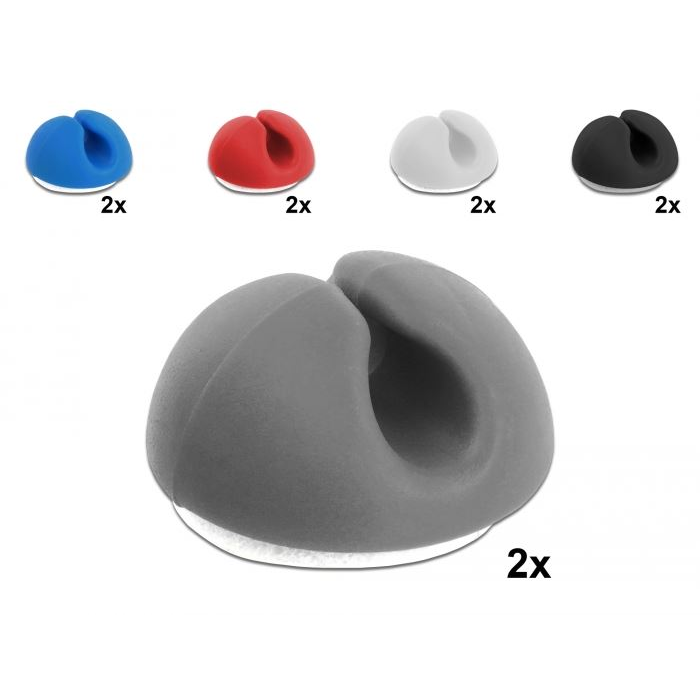 Delock kábeltartó mini szett 10 db (18294) (del18294)