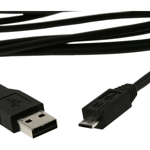 USB-A 2.0 (M) --> USB-micro-B (M) 1.80m LogiLink Zwart