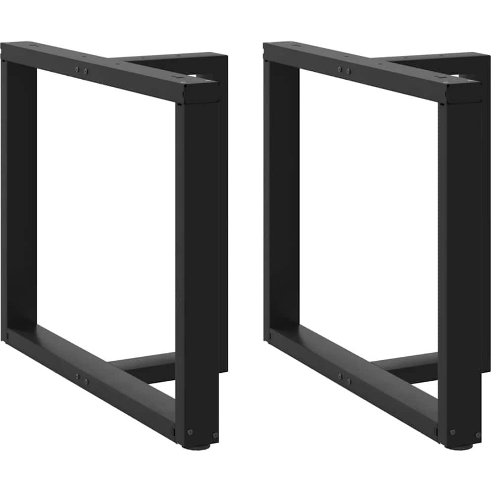 2 db fekete acél étkezőasztal lábak T-alakú 90x35x(72-73) cm (4013064)