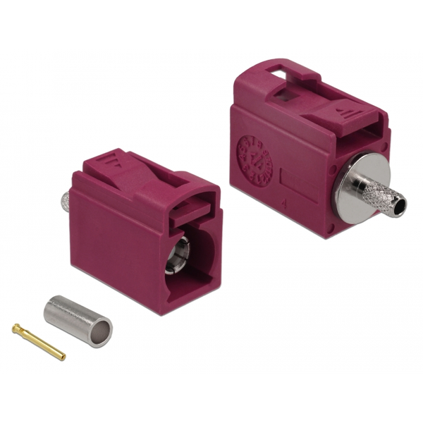 Delock FAKRA L 21 mm (rövid) anya a krimpeléshez (89710)
