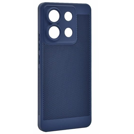 Gigapack Xiaomi Poco X6 légáteresztő, lyukacsos műanyag tok sötétkék (GP-154119) (GP-154119)