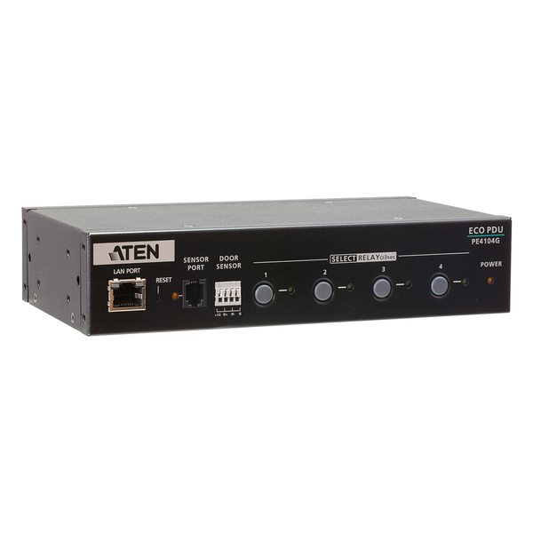 ATEN PE4104G-AT-G strømforsyningsenhed (PDU) 4 AC stikkontakt(er) 1U Sort