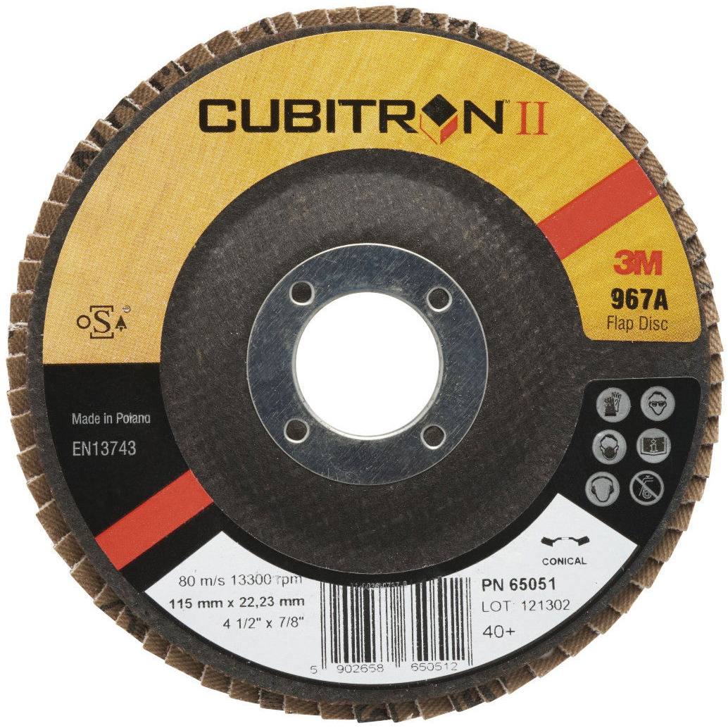 3M Cubitron II 967A laminált kerék, 115 mm átmérő, szemcse 40+ (7000104359)