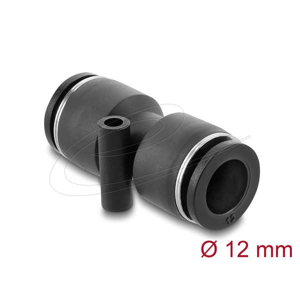 Pneumatik Steckverbinder 12 mm mit Befestigungsloch gerade