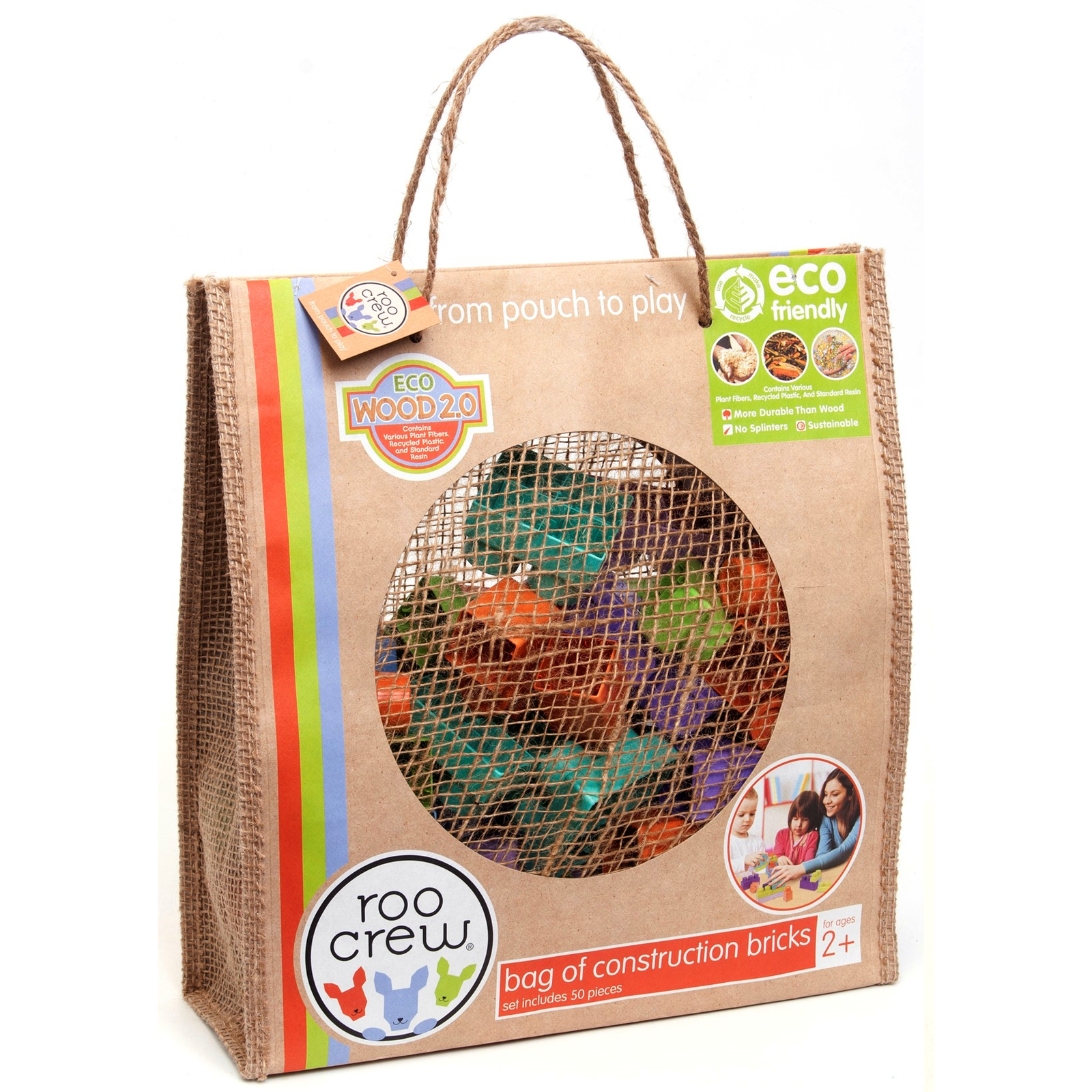 Roo Crew ECO: Építőkocka 50 darabos készlet (58003)