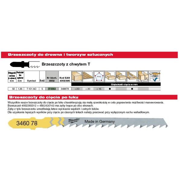 Milwaukee Speciální použití:parkety a laminované materiály na podlahy