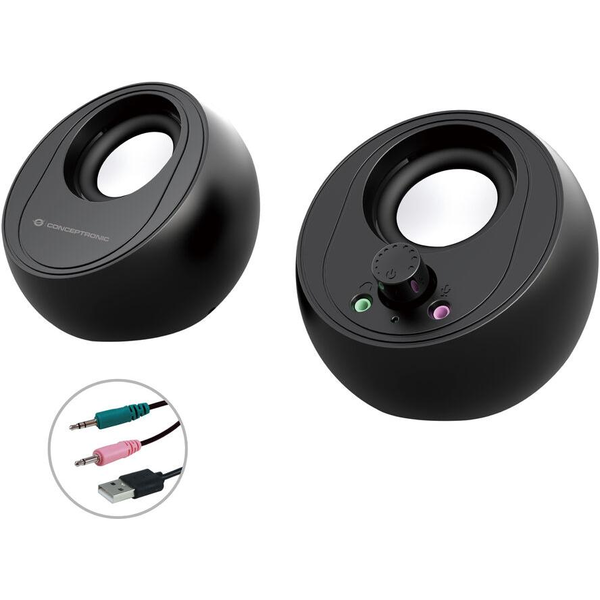 Conceptronic BJORN01B altifalante 2-way Preto Com fios e sem fios 10 W