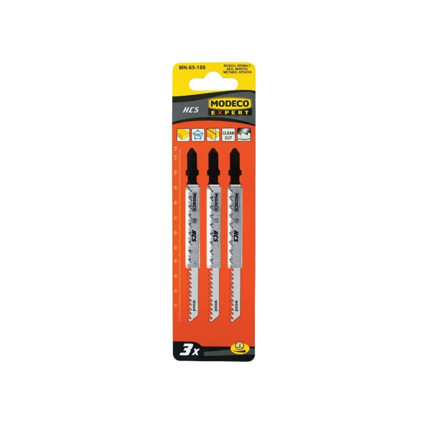  Modeco Brzeszczot do wyrzynarek uchwyt T 75x100mm cięcie prostoliniowee 3szt. - MN-65-188