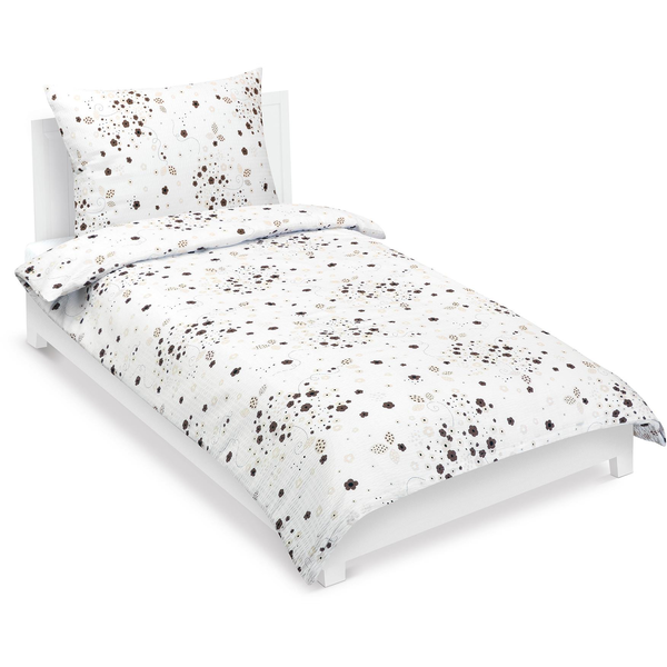 BELLATEX Krep 80/305 brown flower 140 × 200, 70 × 90 cm