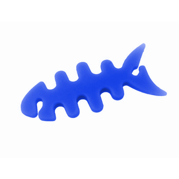 Univerzális fülhallgató tartó, 3D hal minta, sötétkék