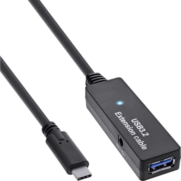 InLine 35650D câble USB USB 3.2 Gen 1 (3.1 Gen 1) 5 m USB C USB A Noir