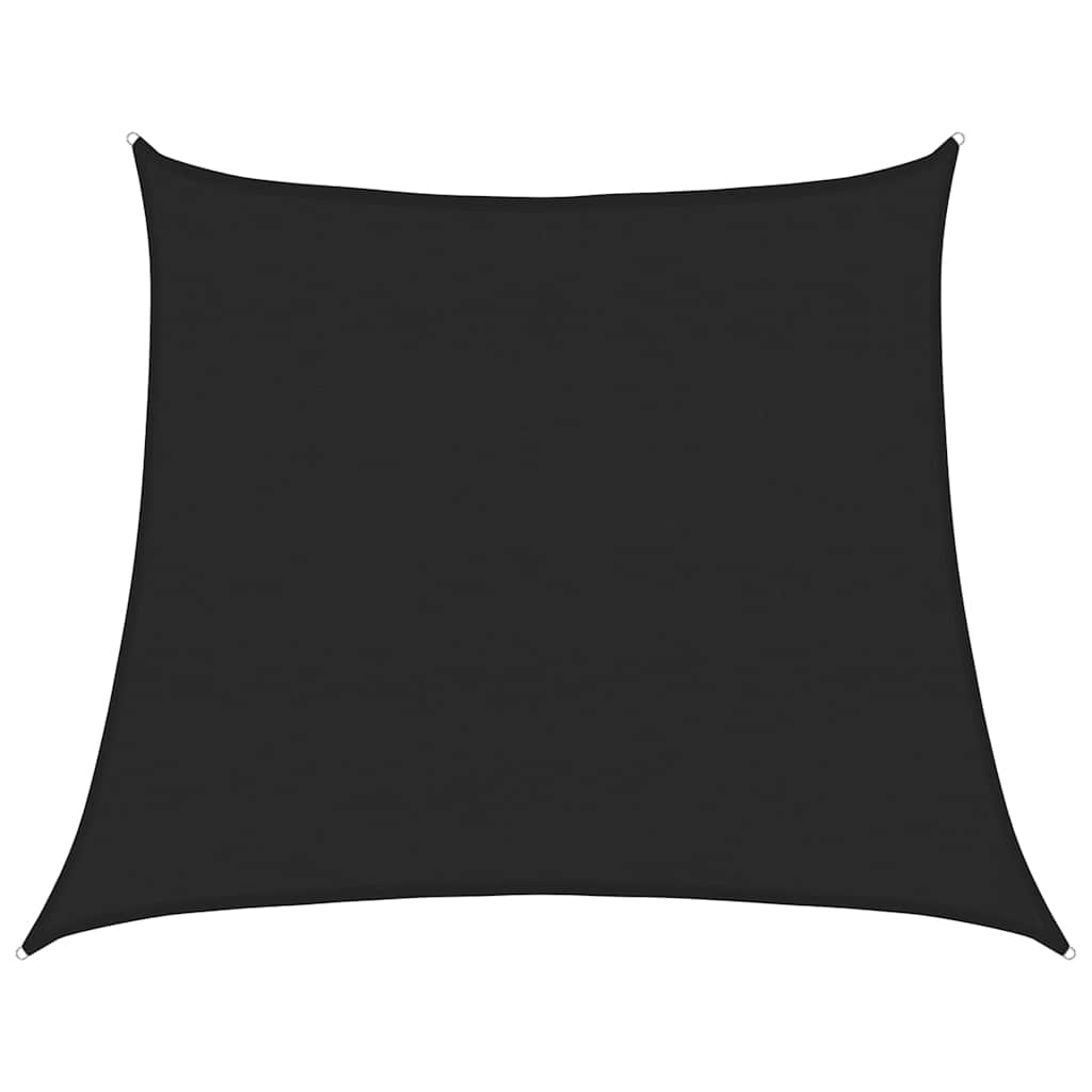 fekete trapéz alakú HDPE napvitorla 160 g/m² 4/5x4 m (311766)