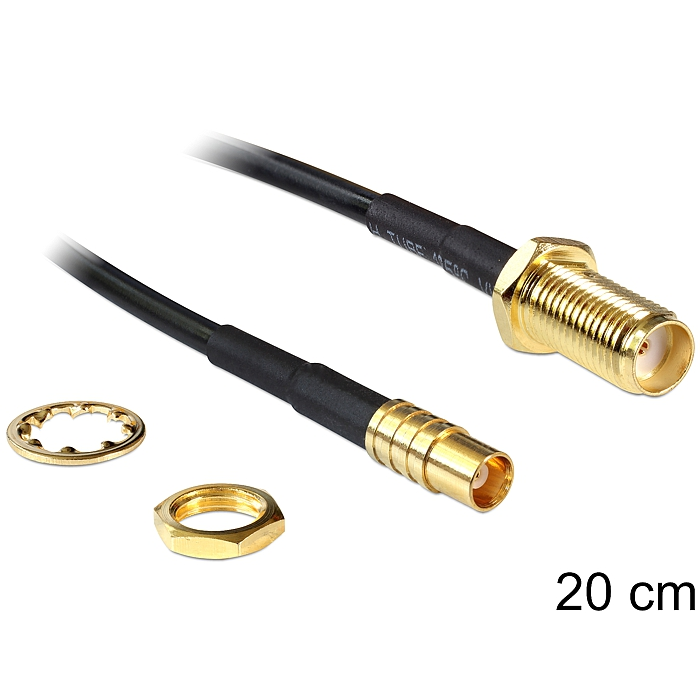 Delock SMA jack > MCX jack, 200 mm (88577) (88577)