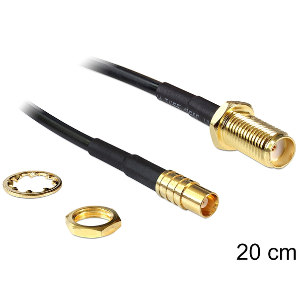 Delock SMA jack > MCX jack, 200 mm (88577)