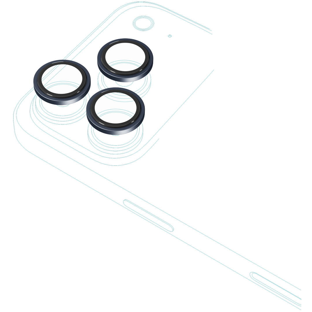 Epico aluminium protective glass for iPhone 17 Pro/ 17 Pro Max - blue (94112151300002)