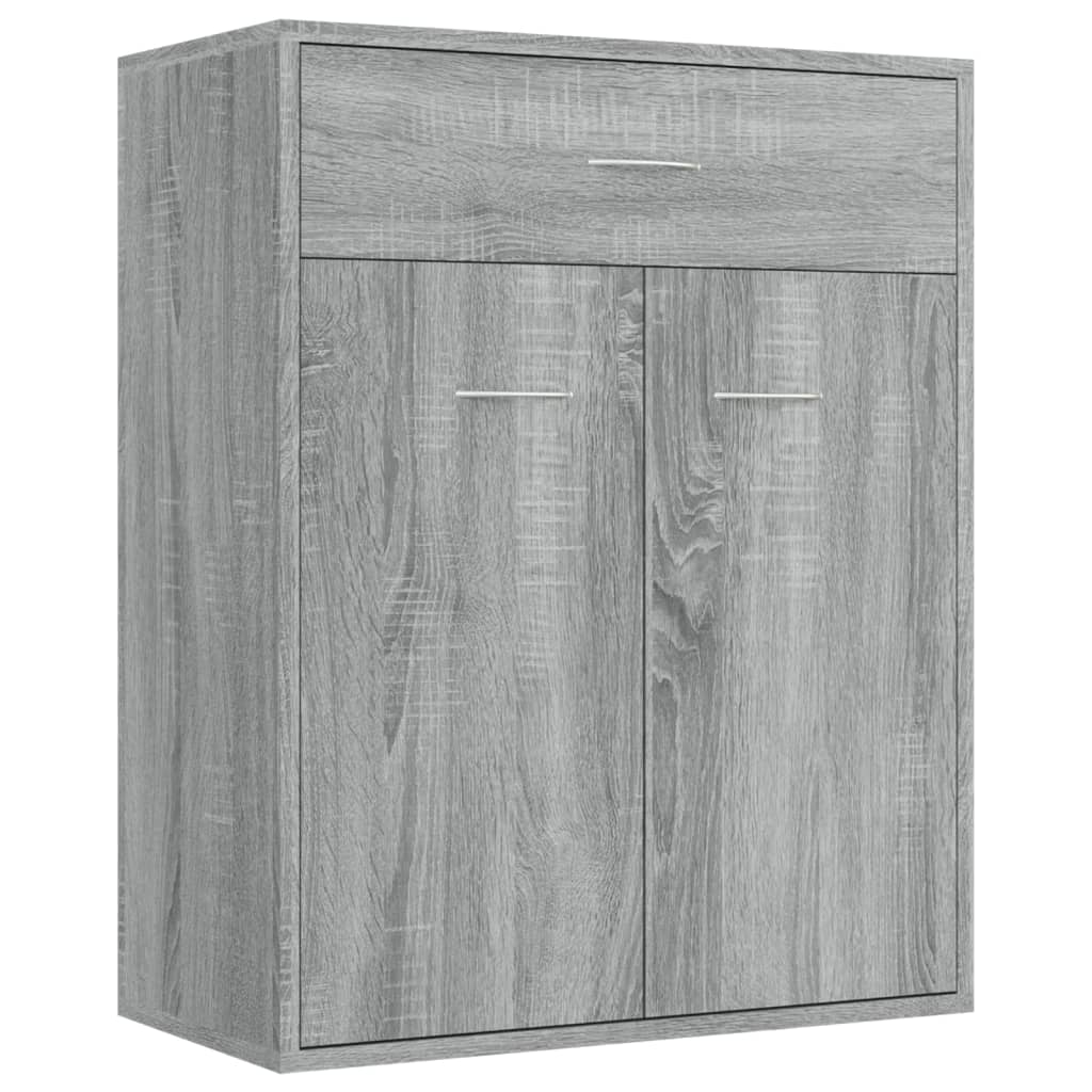 szürke sonoma színű szerelt fa tálalószekrény 60 x 30 x 75 cm (815376)