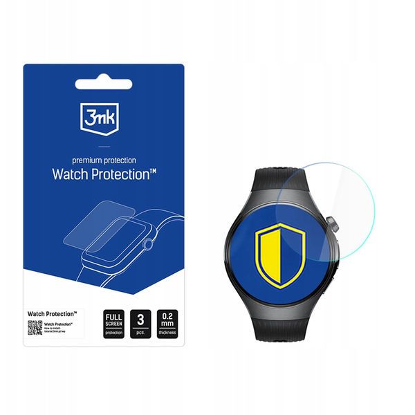 3mk WATCH PROTECTION kijelzővédő fólia 3db (full screen, ultravékony, 0.2mm, PET) ÁTLÁTSZÓ Huawei Watch 5 46mm (GP-170279)