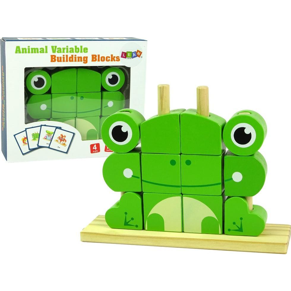 Kreatív Térbeli Fa Tégla 3D Béka Puzzle 10143 (10143)