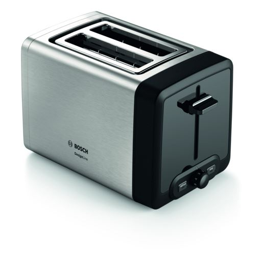 Bosch TAT4P420 kenyérpirító 2 szeletek száma 970 W Fekete, Rozsdamentes acél (TAT4P420_)