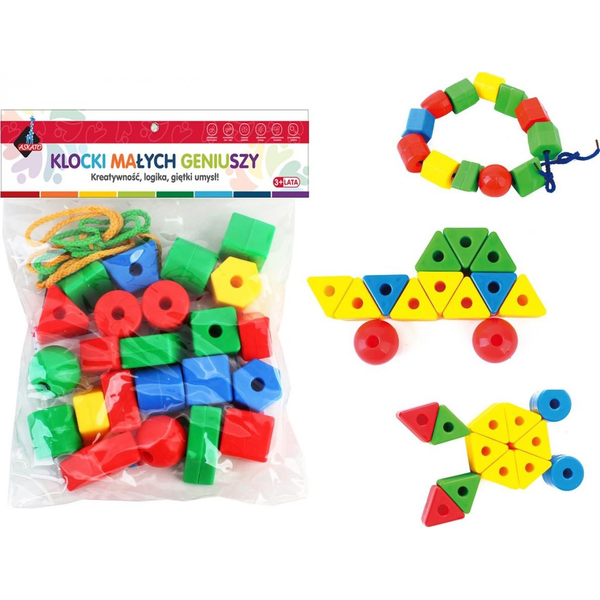 Askato Klocki geometryczne 62 el w worku