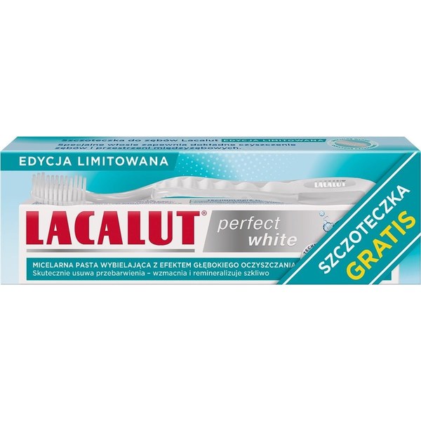 Zdrovit LACALUT Perfect White Pasta do zębów 75 ml + Szczoteczka