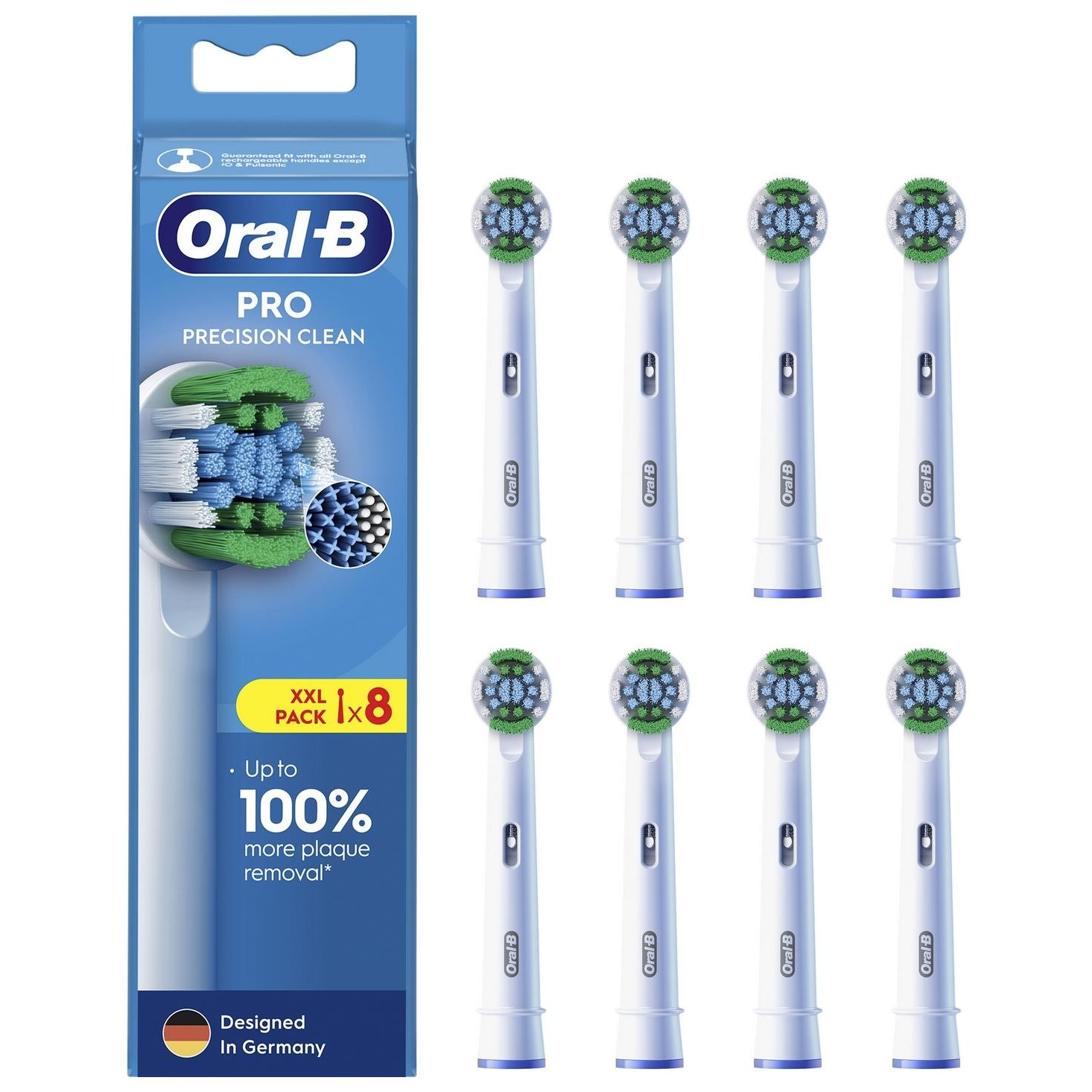 Oral-B EB20RX PrecisionClean Elektromos fogkefe Pótfej - Fehér (8db) (EB20RX PRECISIONCLEAN 8 SZT.)