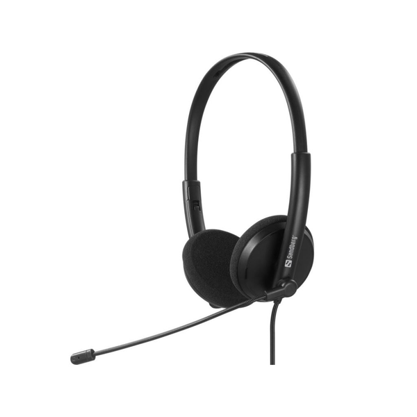 Sandberg 126-46 auscultador Auscultadores Com fios Fita de cabeça Escritório/Call center USB Type-C Preto