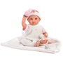 Llorens újszülött sírós lány baba fagyitölcsér alakú pólyában 36cm (63632)