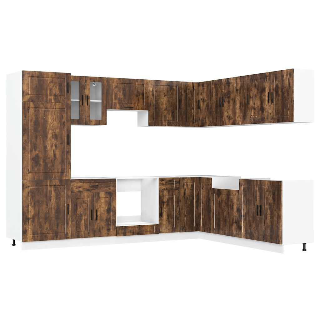 14 részes konyhaszekrény szett Porto füstölt tölgy műszaki fa (3314996)