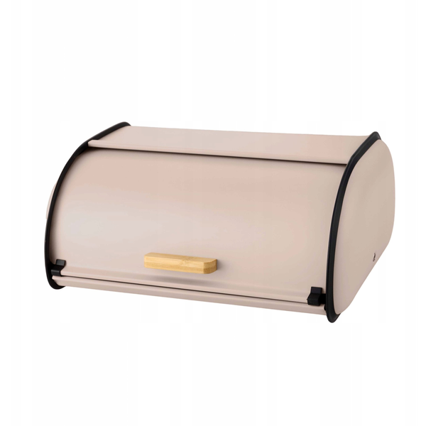 Chlebak Brunbeste Chlebak metalowy pojemnik na chleb pieczywo bułki 35x24x14.5cm beżowy BRUNBESTE BB-7703