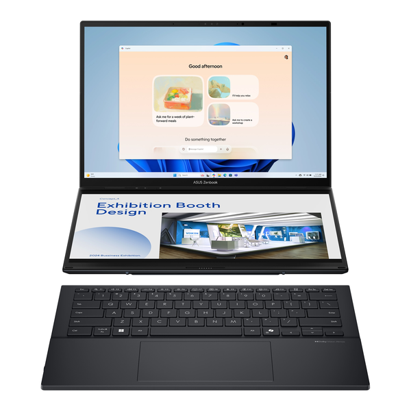 Notebook ASUS ZenBook Series DUO UX8406CA-PZ009W CPU Core Ultra U9-285H 2900 MHz 14" Touchscreen 2880x1800 RAM 32GB LPDDR5x SSD 2TB Intel Arc Graphics Integrated ENG Windows 11 Home Grey 1.65 kg 90NB14X1-M00820