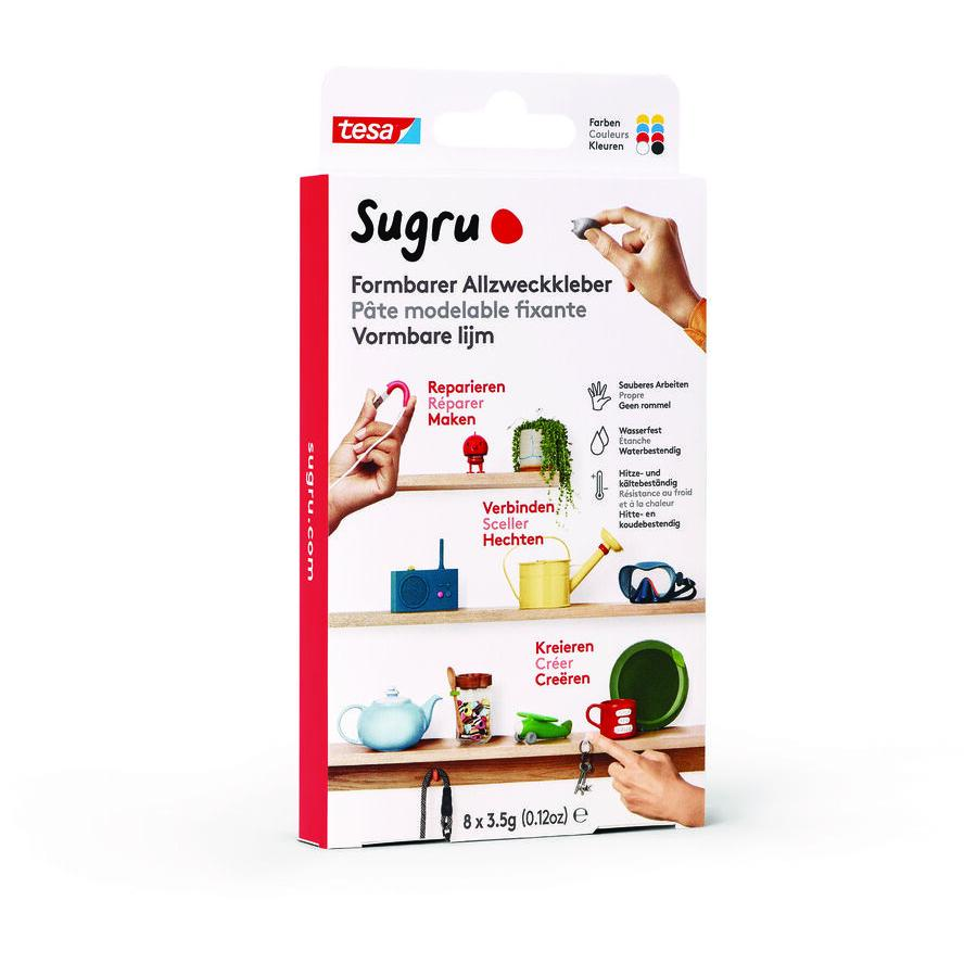 Tesa Sugru formbarer Allzweckkleber 8er verschiedene Farben (41284-00001-00) (41284-00001-00)