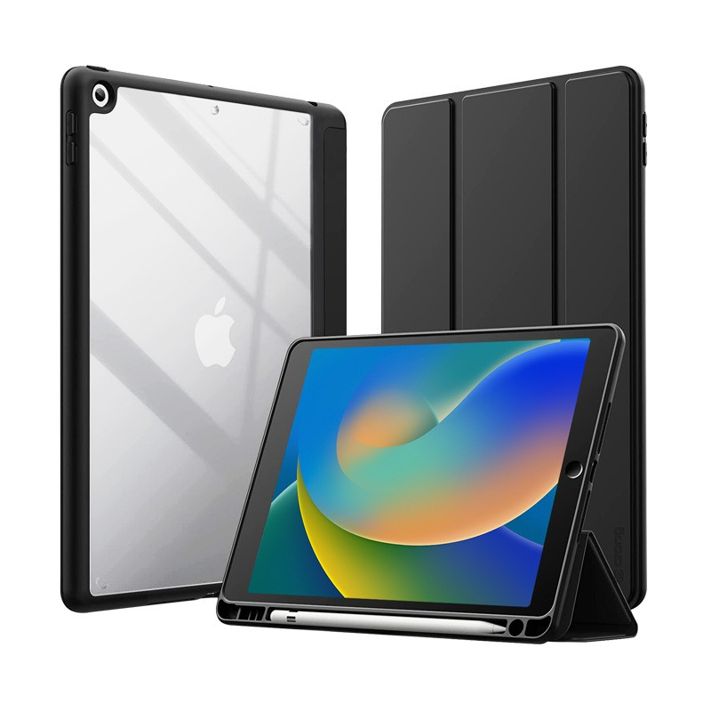 Crong PrimeFolio Apple iPad 10.2 (2019 / 2020 / 2001) Flip tok - Fekete (CRG-PRF-IPD102-BLK)