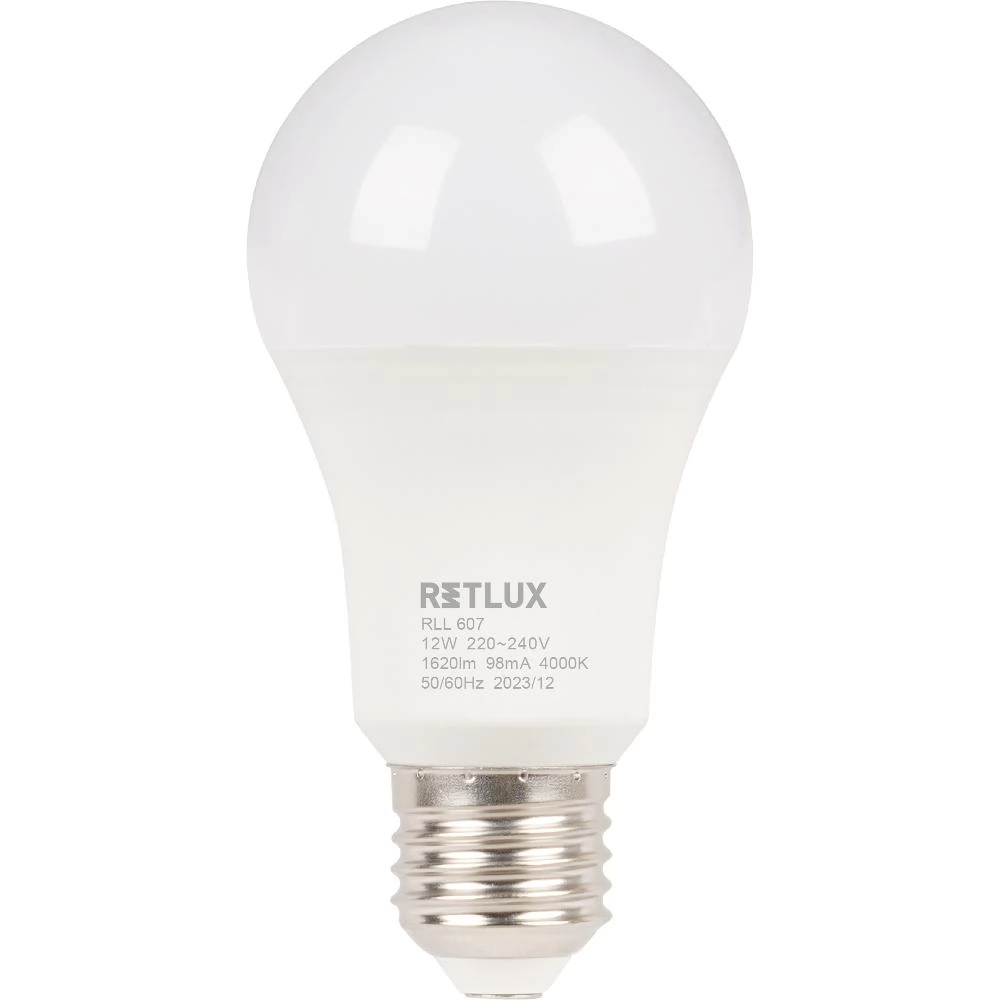 Retlux LED izzó 12W 1620lm 4000K E27 - Hideg fehér (RLL 607 A60 E27 12W)