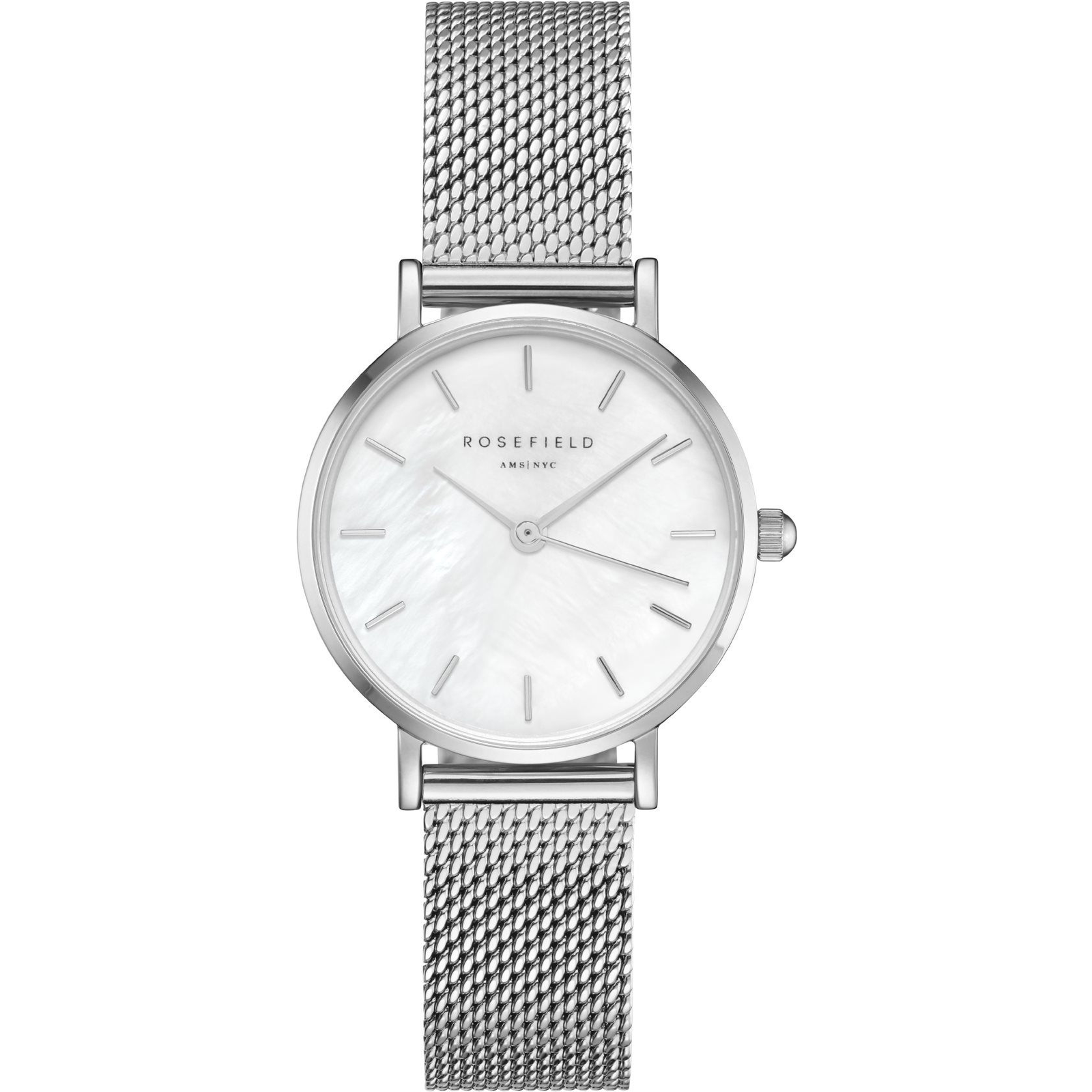 Rosefield The Small Edit Silver Mesh Bracelet (8719632571964)