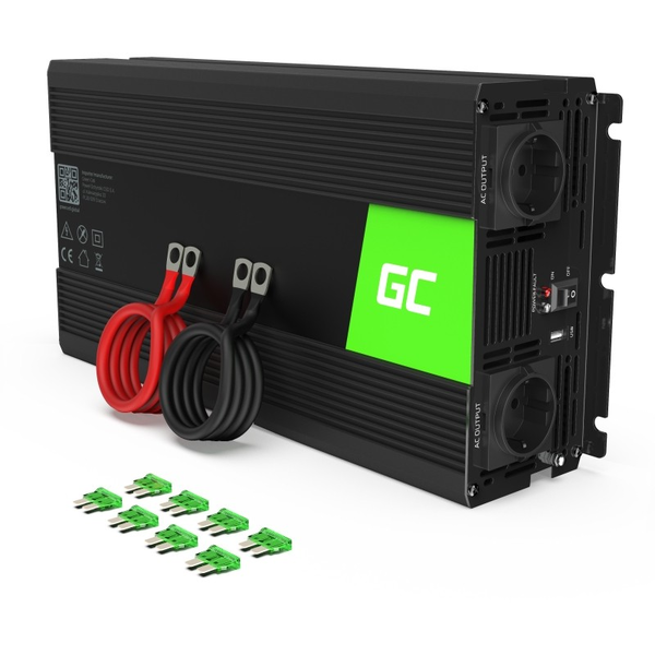 Green Cell 12V na 230V Modifikovaná sinusoida 1500