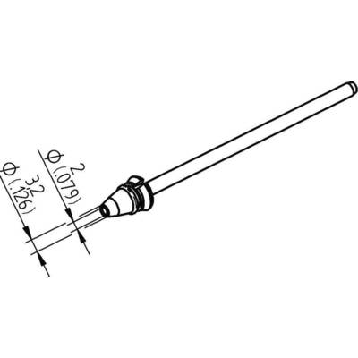 Ersa 0742ED2032H/SB Kiforrasztó hegy Kúpos Csúcs hossza 79.25 mm Tartalom, tartalmi egységek rendelésenként 1 db (0742ED2032H/SB)