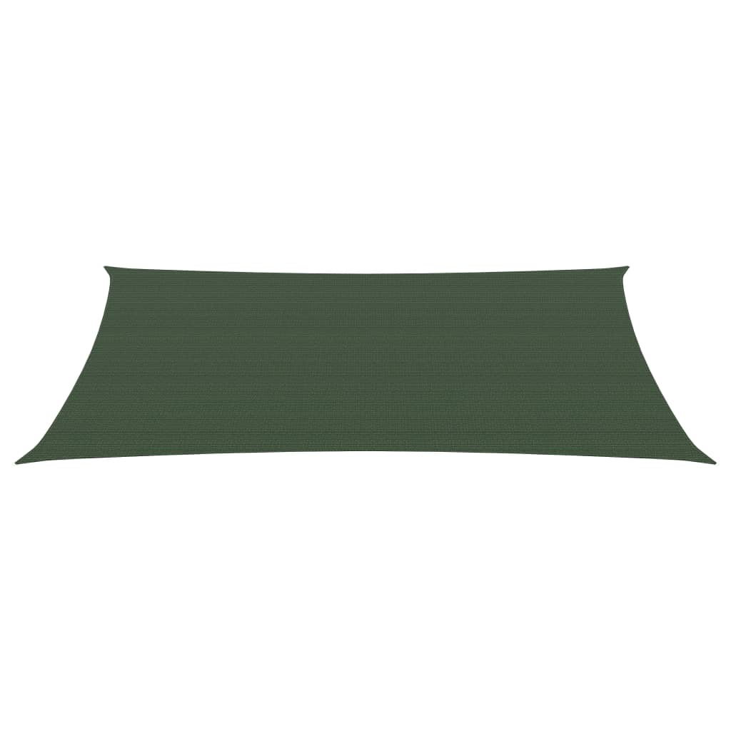 sötétzöld HDPE napvitorla 160 g/m² 4 x 7 m (311465)