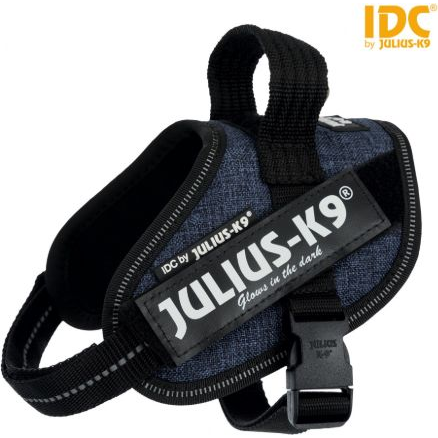 16IDC-FAR-MM IDC Powerhám Felirattal Mini XS 40-53 cm/4-7 kg Farmerszövet (TX-14825)