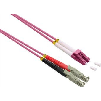 ROLINE Optický patchkábel E2000(UPC)-LC(UPC), 50/125, LSOH,duplex,OM4, 10m