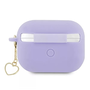 Калъф за Airpods Guess GUAP2LSCHSU Apple AirPods Pro 2, лилав, Silicone Charm Heart Collection