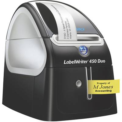 DYMO LabelWriter 450 Duo Címkenyomtató Termodirekt 300 x 600 dpi Etikett szélesség (max.): 56 mm USB