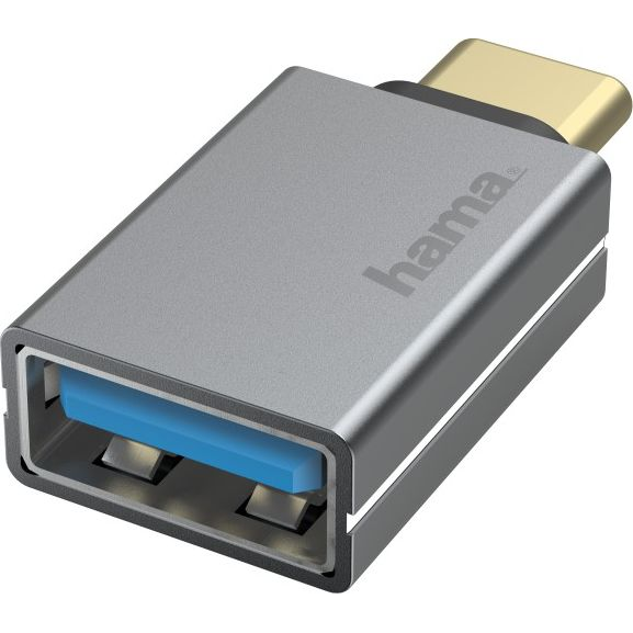Hama 00200300 adattatore per inversione del genere dei cavi USB Type-A USB Type-C Grigio